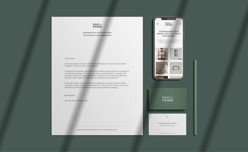 Creating an identity for an art studio: Past & Found Studio